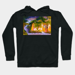 Indian flirtation on the river bank Hoodie